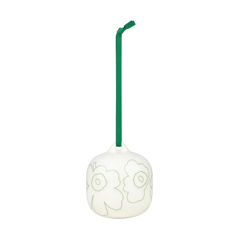 Piirto Unikko Dekorationsanhänger Grün, 7x7 cm fra Marimekko – produktbillede