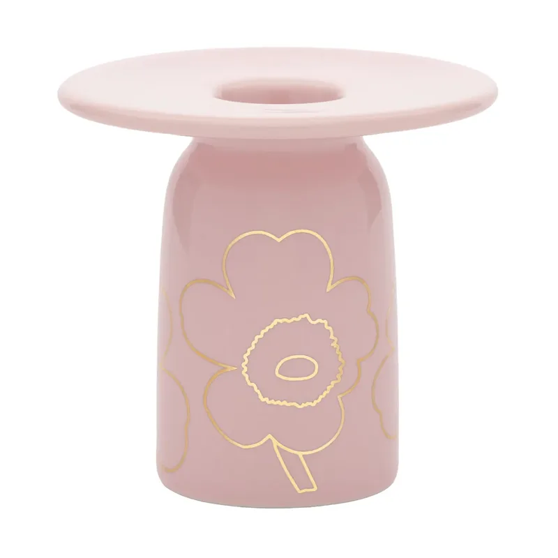 Piirto Unikko Kerzenhalter Pink-Gold fra Marimekko – produktbillede