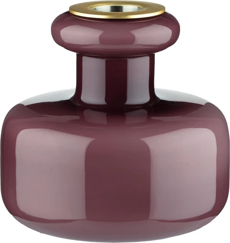 Puteli - Theelichthouder - Glas de Marimekko en Wijnrood – photo du produit