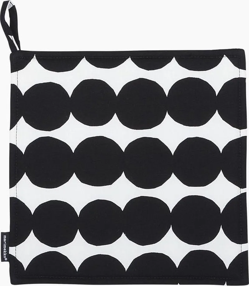 Räsimatto wit pannenlappen von Marimekko in Zwart – Produktfoto