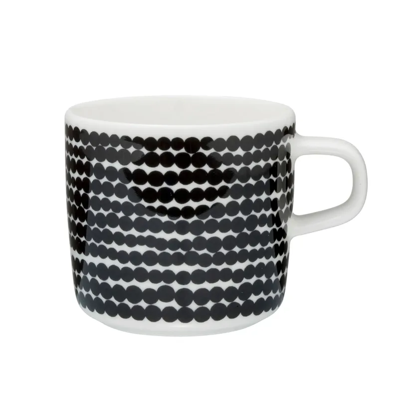 Räsymatto Kaffeetasse 20 cl Schwarz-weiß by Marimekko – product photo