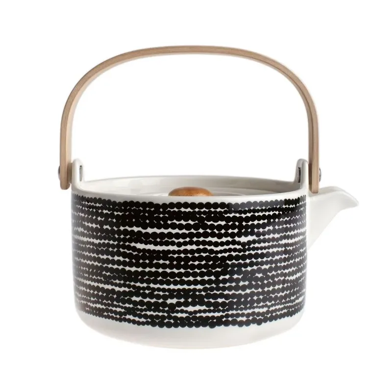 Räsymatto Teekanne 70 cl Schwarz-weiß by Marimekko – product photo