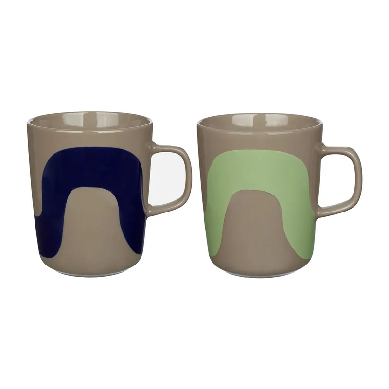 Seireeni Tasse 25 cl 2er-Pack Terra-Dunkelblau-Mint by Marimekko – product photo