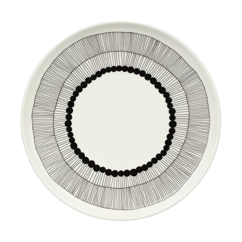 Siirtolapuutarha Teller Ø 25cm White-black de Marimekko – photo du produit