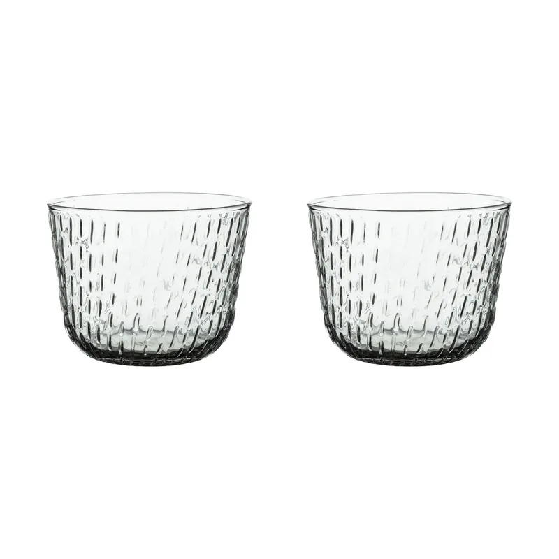 Syksy Wasserglas 2 dl 2er Pack Misty grey från Marimekko – produktbild