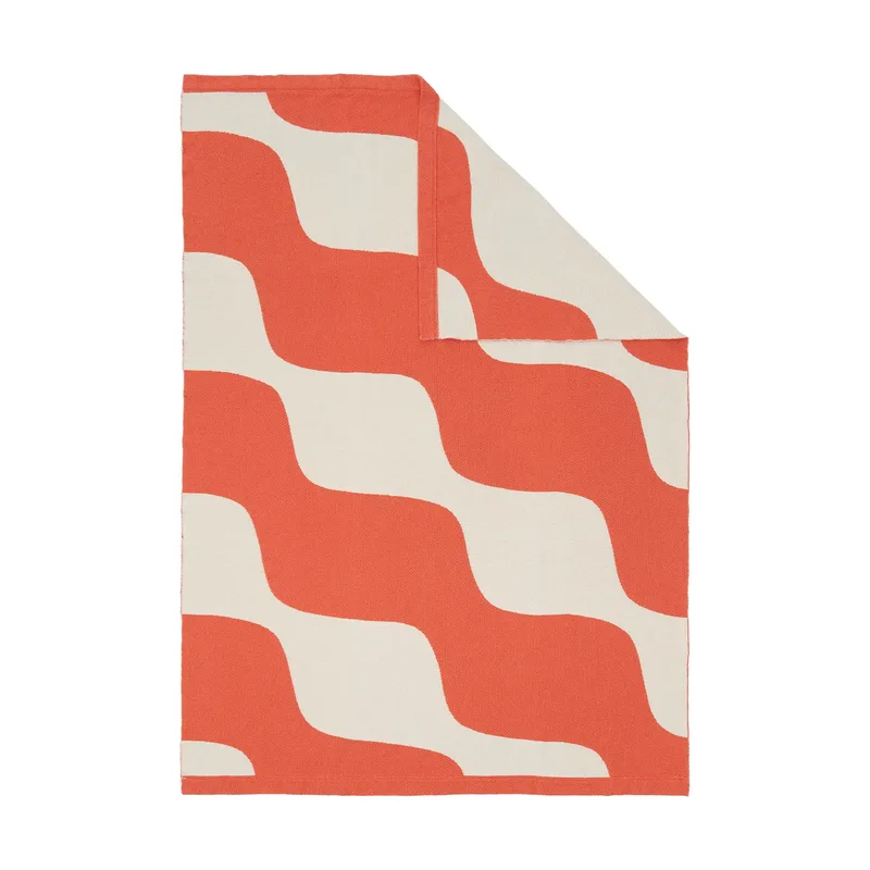Taifuuni Decke Off white-orange red, 140x180 cm från Marimekko – produktbild