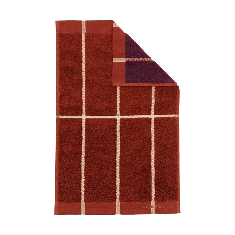 Tiiliskivi Handtuch 30 x 50cm Brick-plommon-hö by Marimekko – product photo