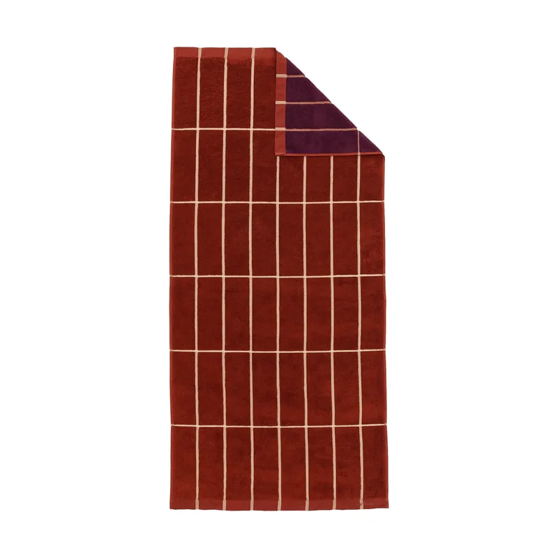 Tiiliskivi Handtuch 70 x 150cm Brick-plommon-hö by Marimekko – product photo