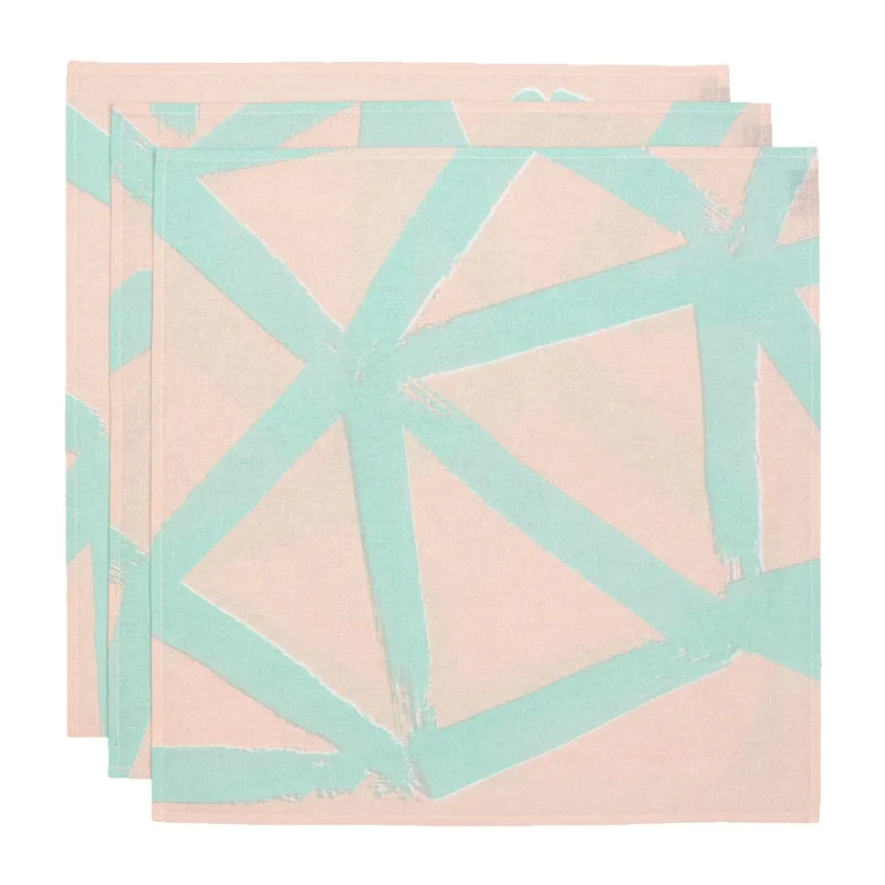 Ukkospilvi Stoffserviette 43 x 43 cm 3er-Pack Peach-Mint by Marimekko – product photo
