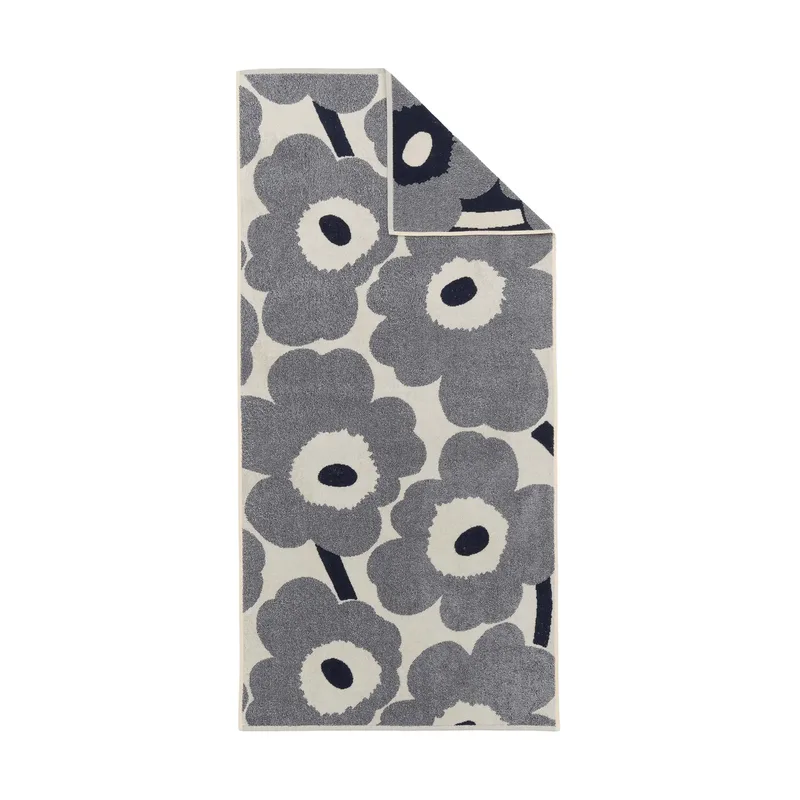 Unikko Badetuch 70x150cm Off white-blueberry by Marimekko – product photo