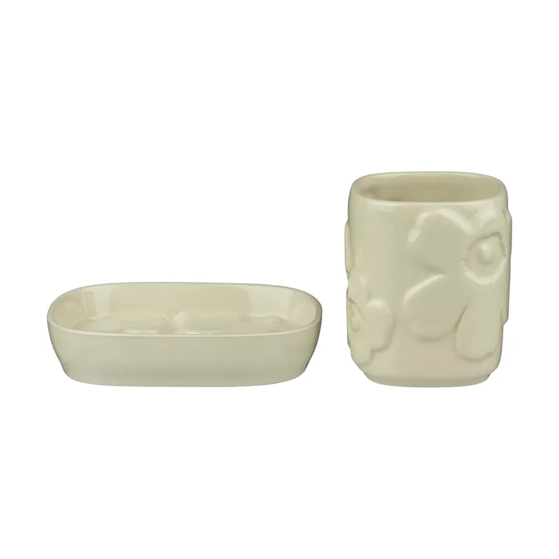 Unikko Badezimmer-Set 2-teilig Beige by Marimekko – product photo