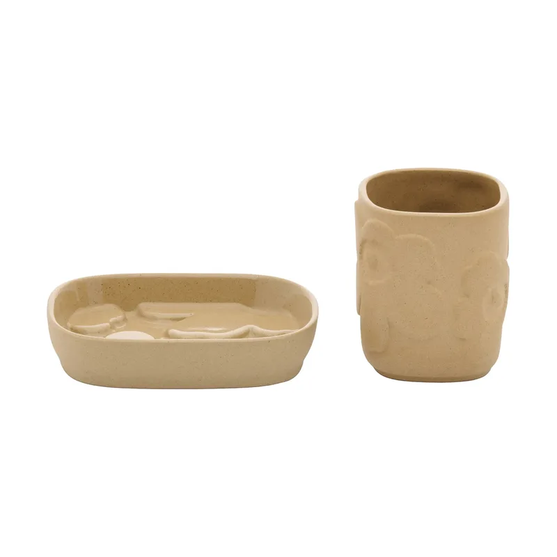 Unikko Badezimmer-Set 2-teilig Sandstein by Marimekko – product photo
