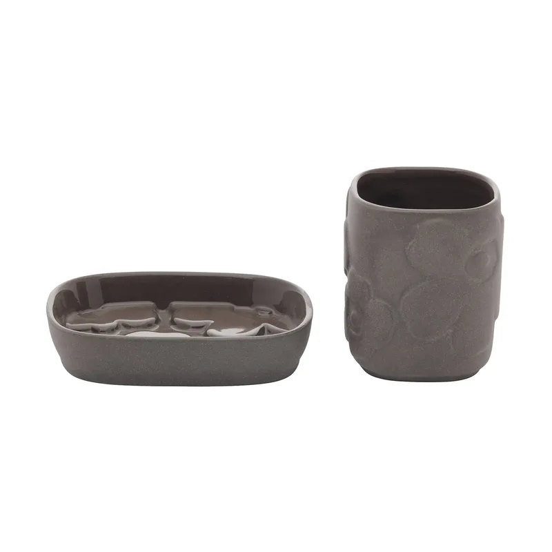 Unikko Badezimmer-Set 2-teilig Vulkanisches Gestein by Marimekko – product photo