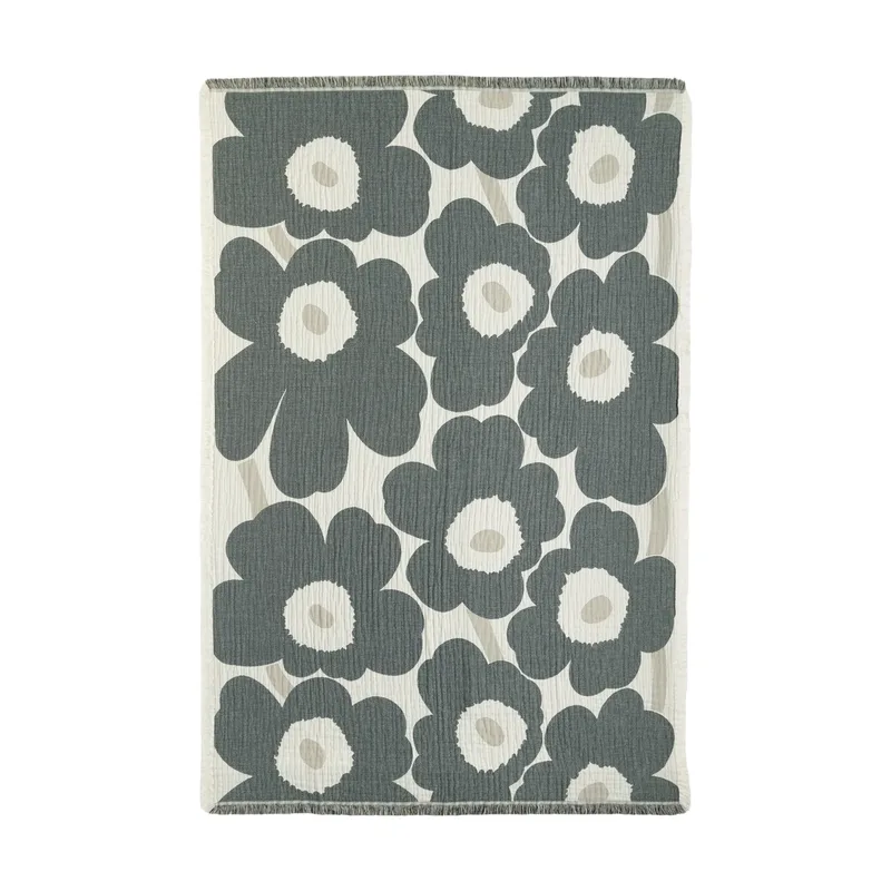 Unikko Decke 150x220 cm Off white-charcoal-sand by Marimekko – product photo