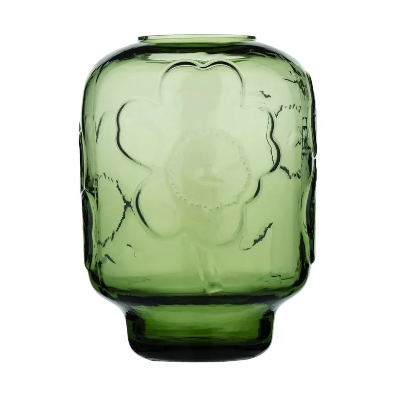 Unikko Glasvase Olive, 18 cm von Marimekko – Produktfoto