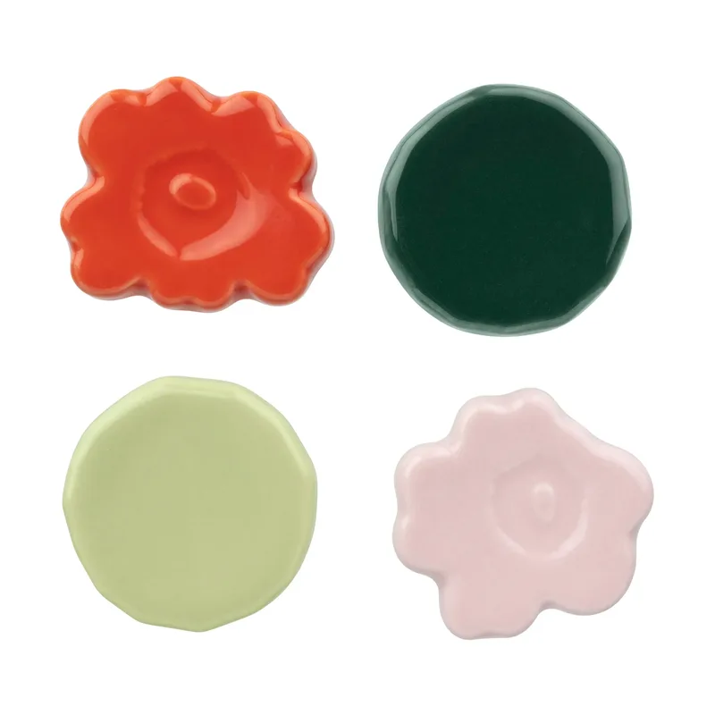 Unikko & Kivet Essstäbchenhalter 4-teilig Pink-pear-red-dark green von Marimekko – Produktfoto