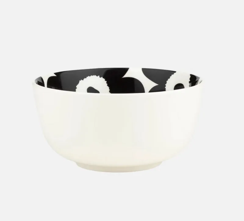 Unikko Kom - 9 dl - Zwart/wit von Marimekko in Zwart – Produktfoto