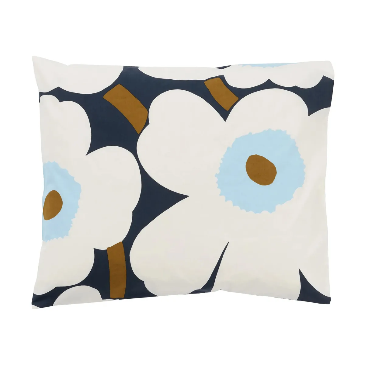 Unikko kussensloop Blueberry-off white-cold blue, 50 x 60 cm van Marimekko – productfoto