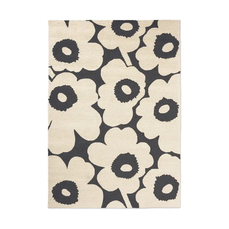 Unikko Outdoor-Teppich Charcoal-white, 160x230 cm by Marimekko – product photo