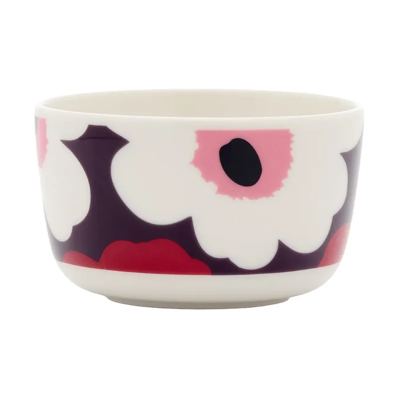 Unikko Schale 2,5dl White-plum-cranberry-pink by Marimekko – product photo