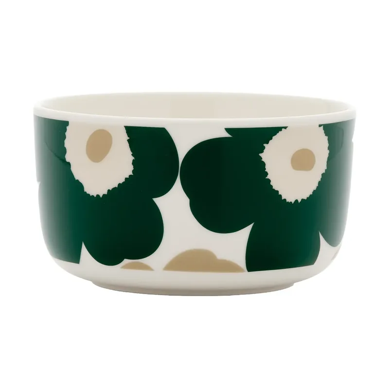 Unikko Schale 5dl White-dark green-beige-light sand by Marimekko – product photo