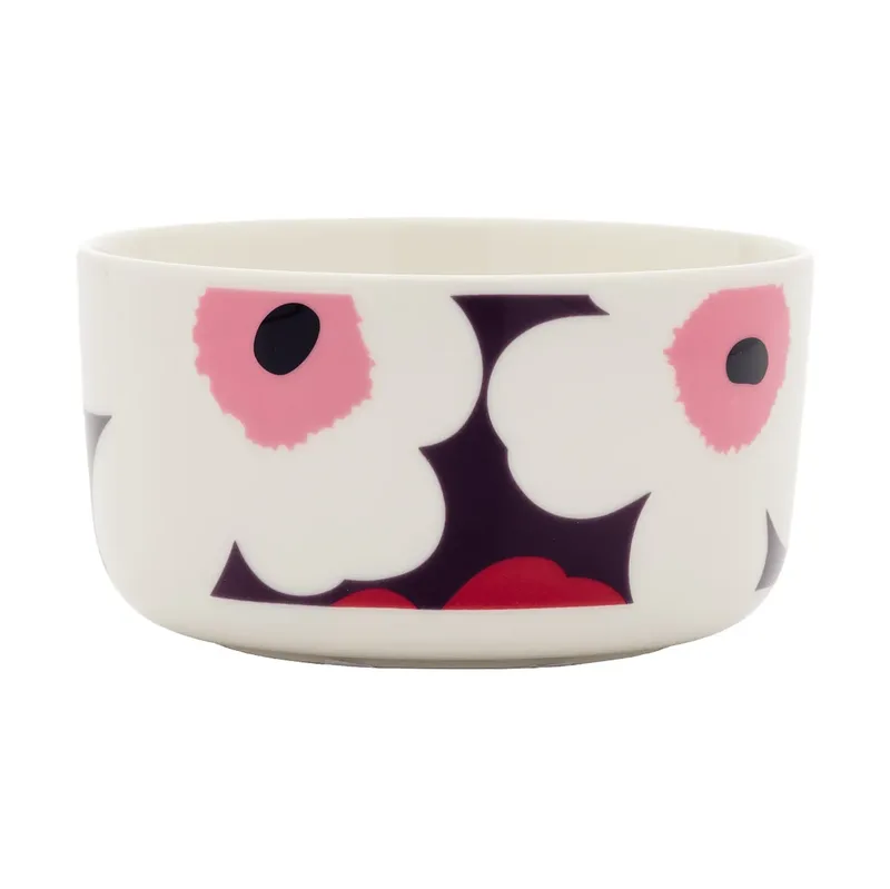 Unikko Schale 5dl White-plum-cranberry-pink by Marimekko – product photo