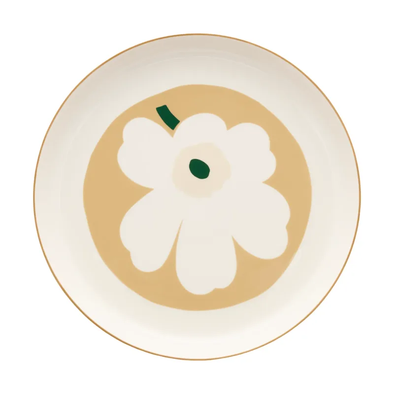 Unikko Servierplatte White-beige-light sand-dark green by Marimekko – product photo