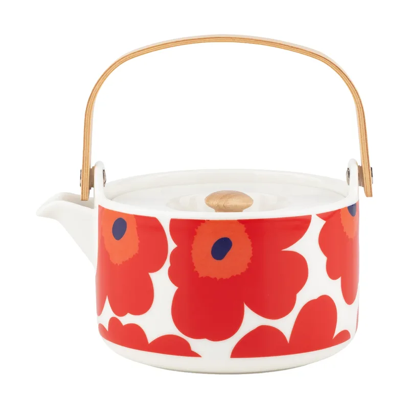 Unikko Teekanne 0,7 l White-red-blue by Marimekko – product photo