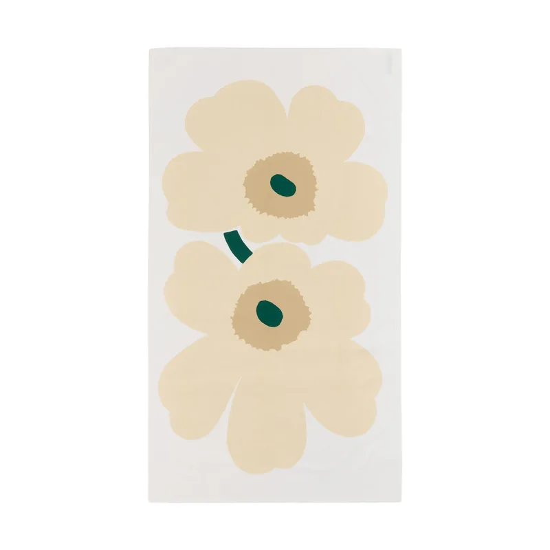 Unikko Tischdecke White-hay-sand-emerald från Marimekko – produktbild