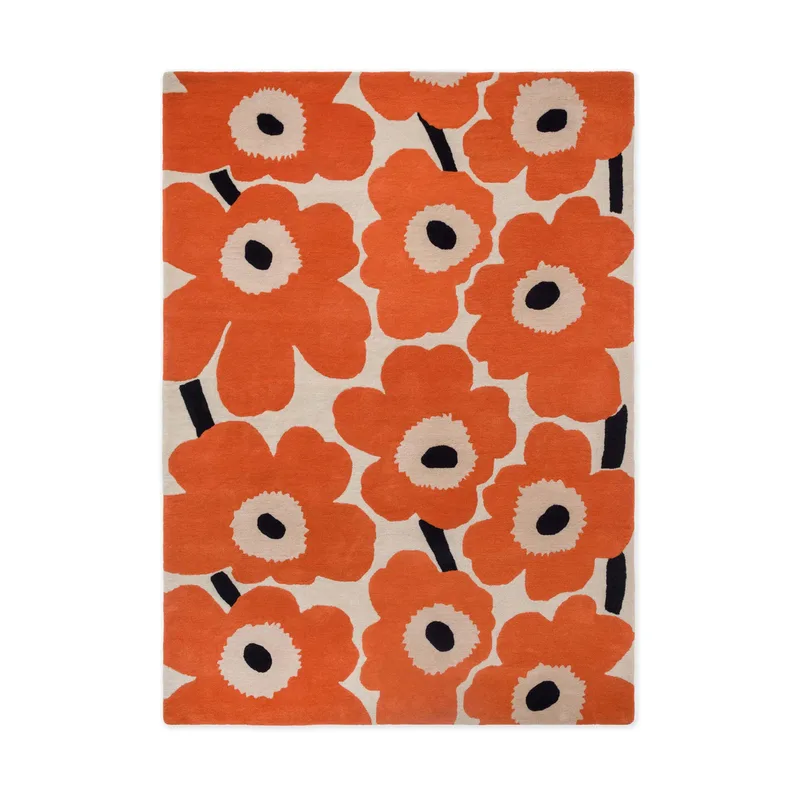 Unikko Wollteppich Orange Red, 200x280 cm by Marimekko – product photo