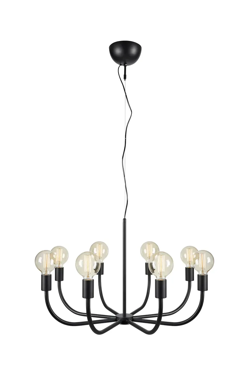 Amistoso Deckenlampe Schwarz 8 Lampen von Markslöjd – Produktfoto