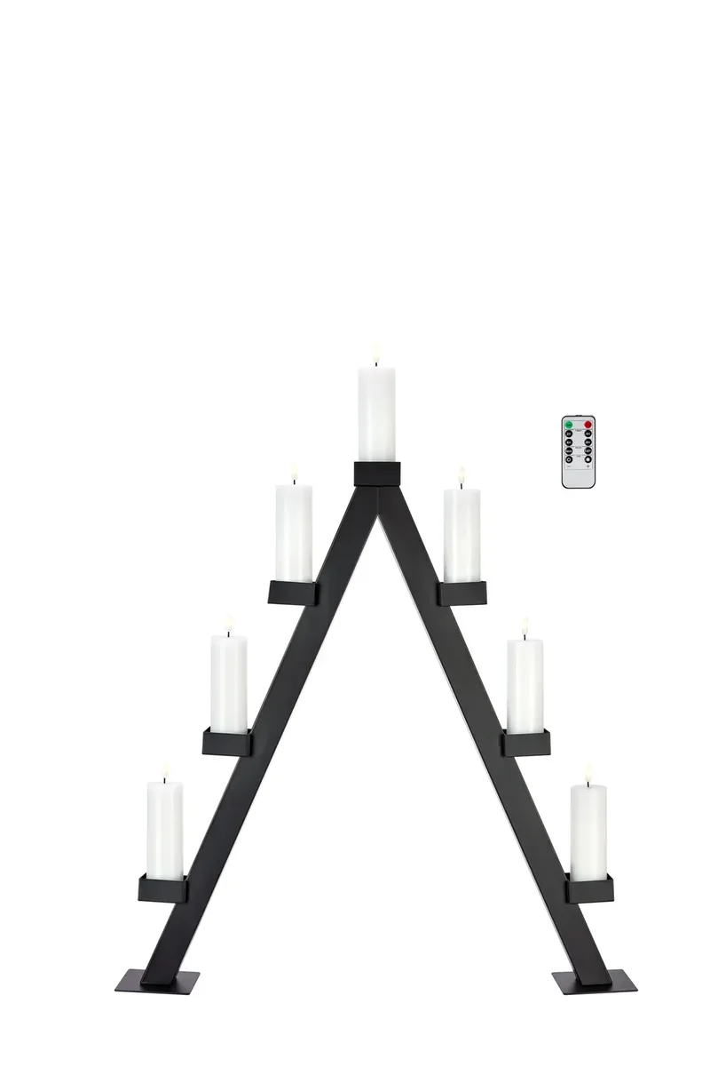 Arbor Adventskerzenhalter Schwarz Batteriebetrieben von Markslöjd – Produktfoto
