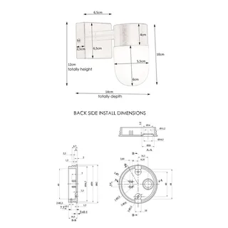 Badkamerspiegel lamp Menton, IP44 von Markslöjd in Messing, Gesatineerd – Produktfoto 4 von 4