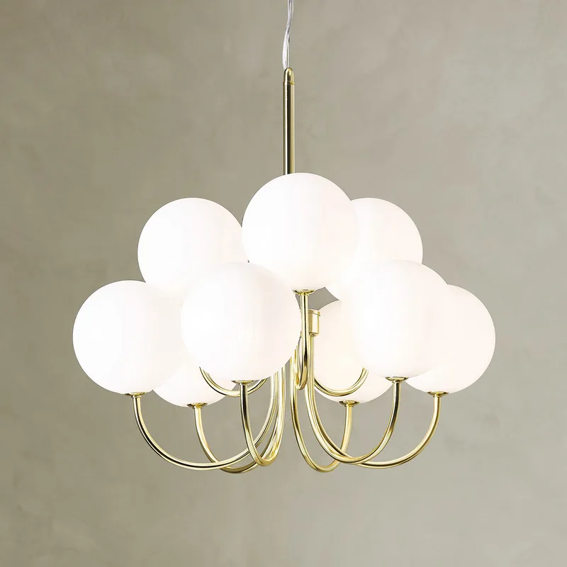 Bianco 9 Hanglamp Gold/White de Markslöjd – photo du produit