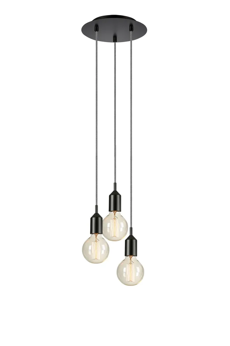 Bronx Deckenlampe Schwarz 3 Lampen Runde fra Markslöjd – produktbillede