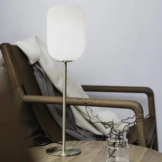 Cava tafellamp, messingkleurig, glas, hoogte 55 cm by Markslöjd in Brass, Opaal – product photo 2 of 4