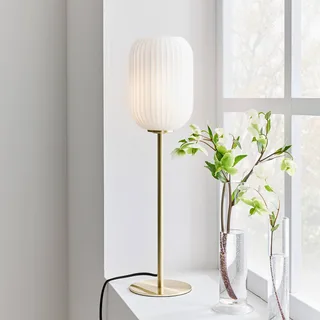 Cava tafellamp, messingkleurig, glas, hoogte 55 cm by Markslöjd in Brass, Opaal – product photo 3 of 4