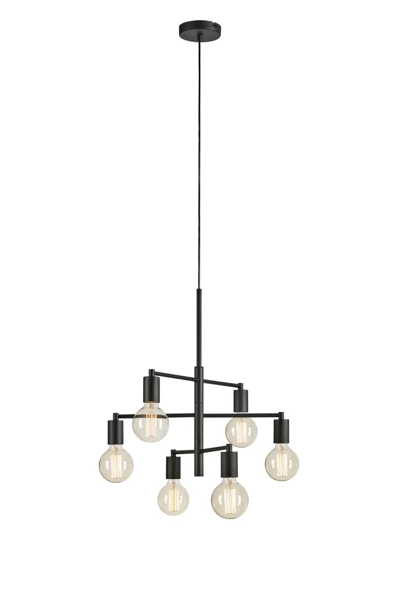 Cielo Deckenlampe Schwarz 6 Lampen von Markslöjd – Produktfoto