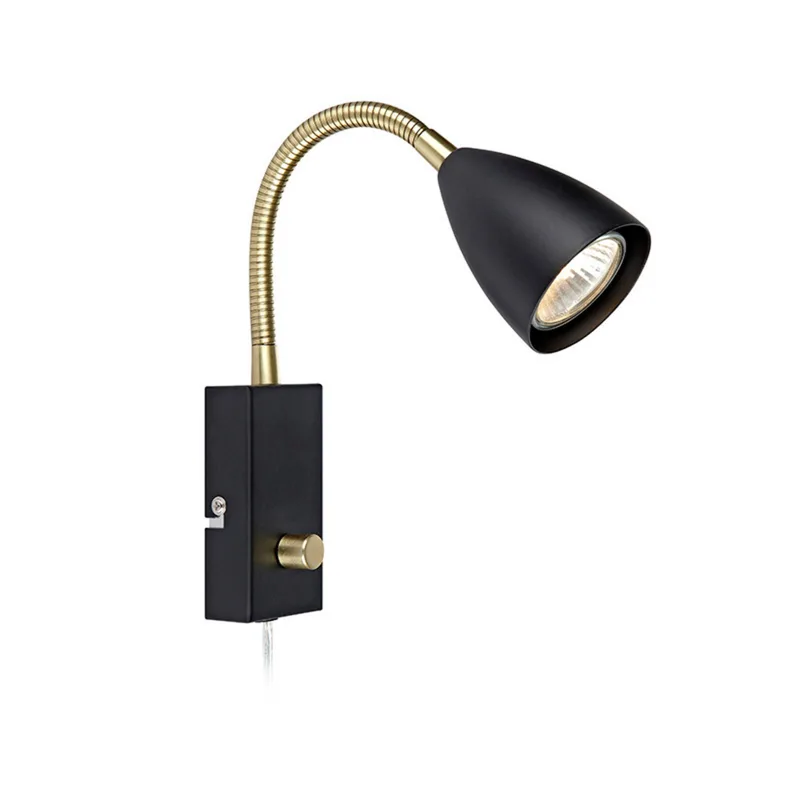 Ciro Flex Wandlamp Zwart/Geel Koper fra Markslöjd – produktbillede