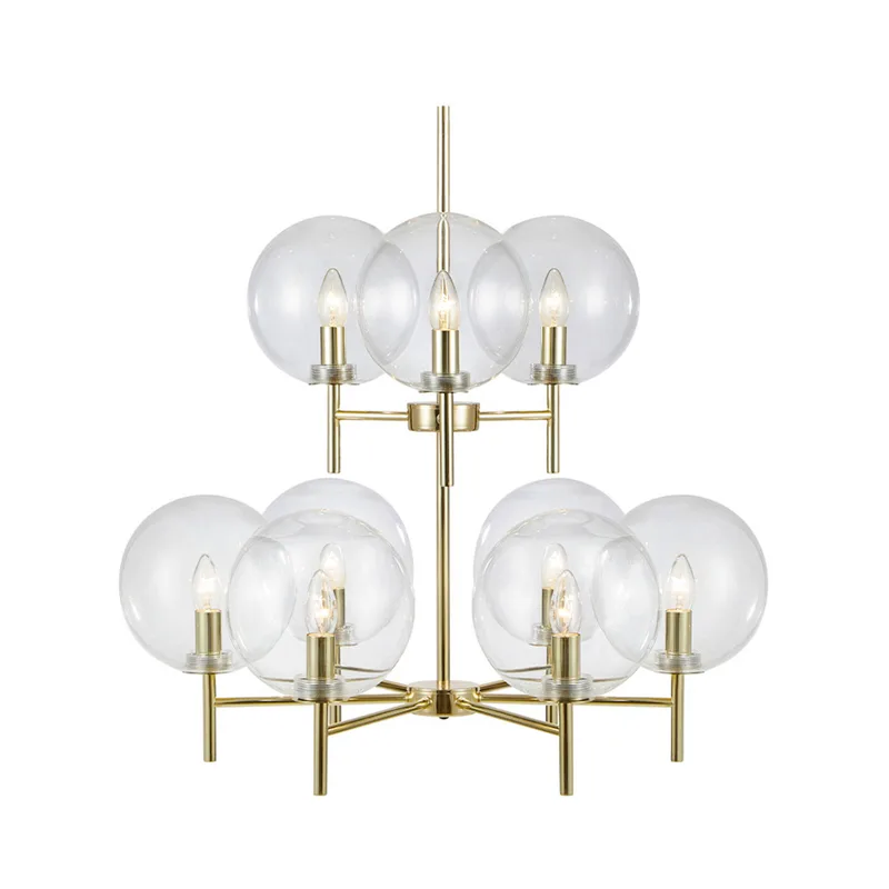 Crown 9 Hanglamp Geel Koper/Helder de Markslöjd – photo du produit
