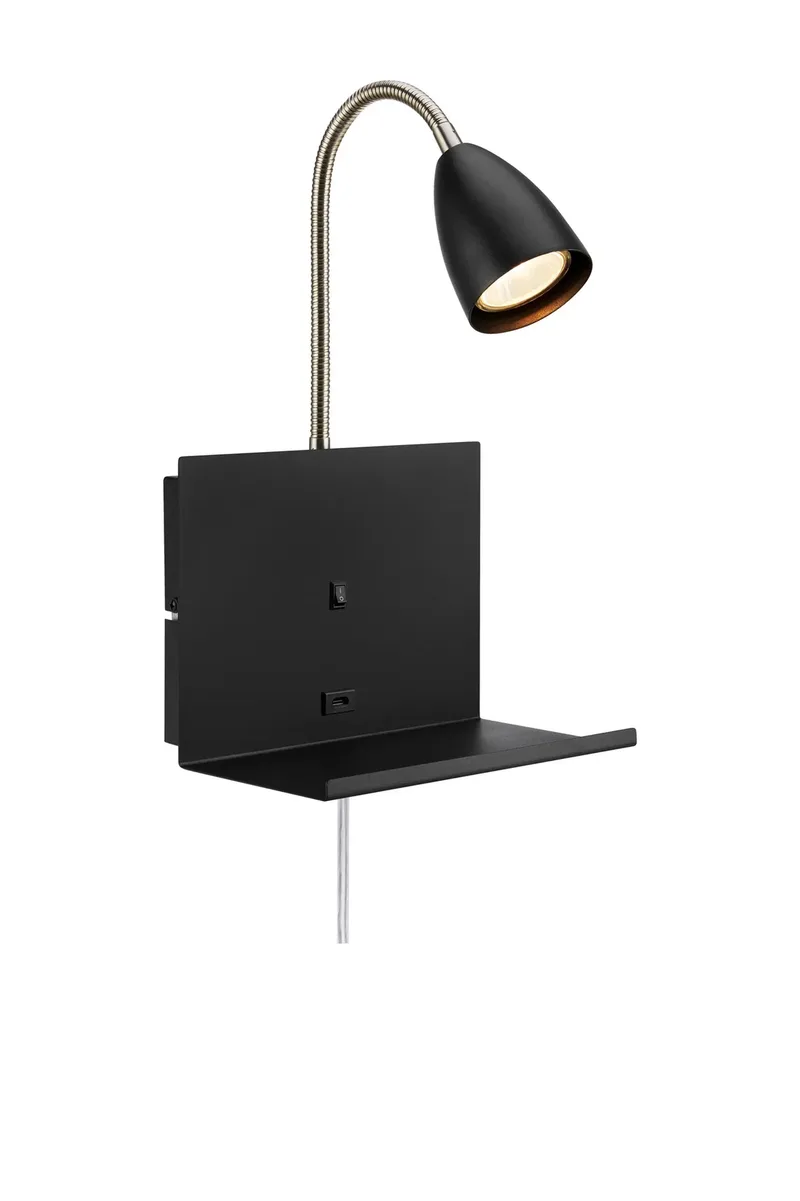 Cuarto Nachttischlampe Schwarz von Markslöjd – Produktfoto