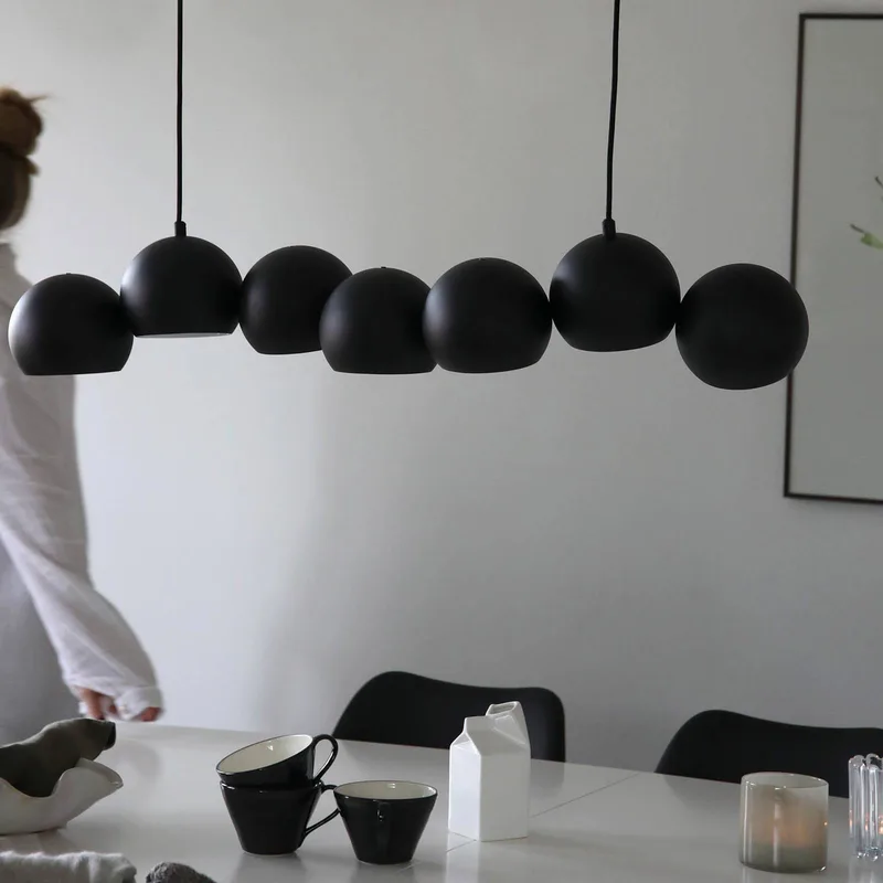 Cupolo hanglamp, ijzer, lengte 101 cm, 7-lamps von Markslöjd in Schwarz – Produktfoto 2 von 2