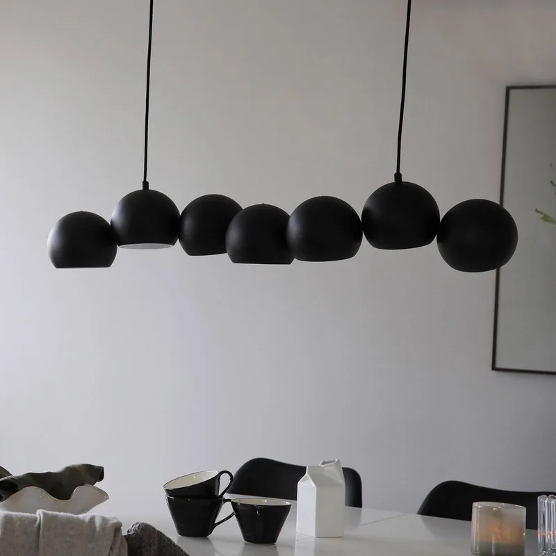 Cupolo hanglamp, ijzer, lengte 101 cm, 7-lamps by Markslöjd in Black – product photo