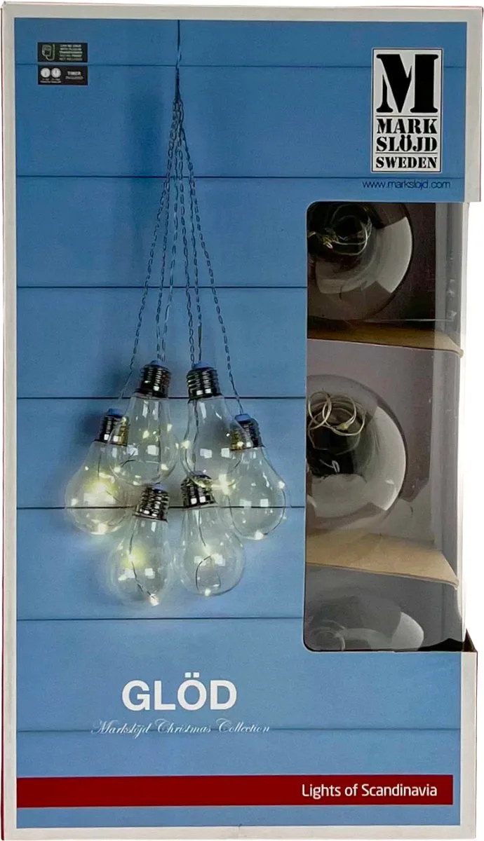 Decoratieve Hang Led-verlichting - Werkt en Batterijen incl. Timer fra Markslöjd i Warm Wit – produktbillede
