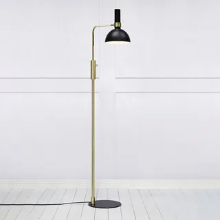 Dimbare vloerlamp Larry, zwart-messing de Markslöjd en Noir, Laiton – photo du produit 2 sur 2