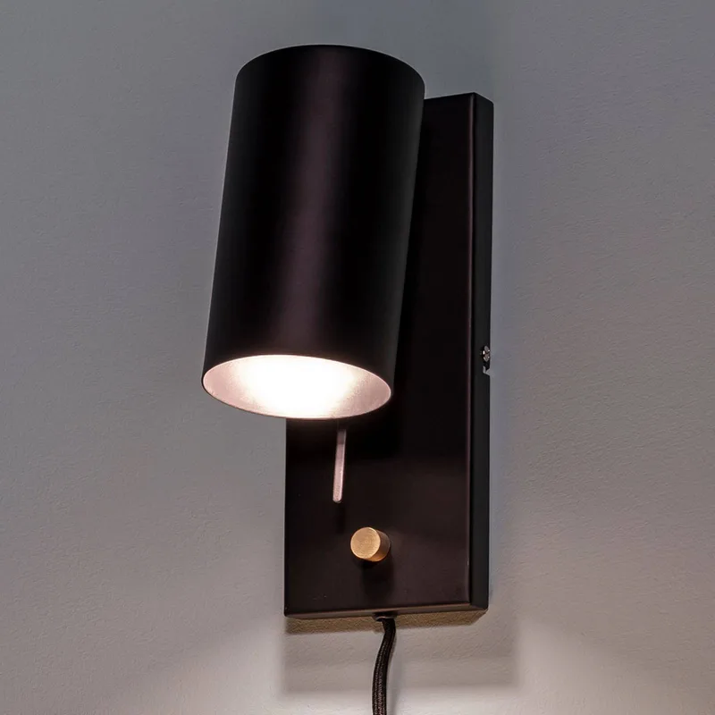 Dimbare wandlamp Carrie met kabel en stekker by Markslöjd in Black – product photo