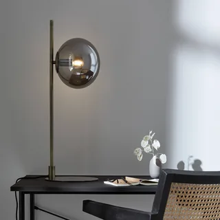 Dione tafellamp, messing/rookgrijs, glas, ijzer by Markslöjd in Brass, Rookgrijs – product photo 2 of 2