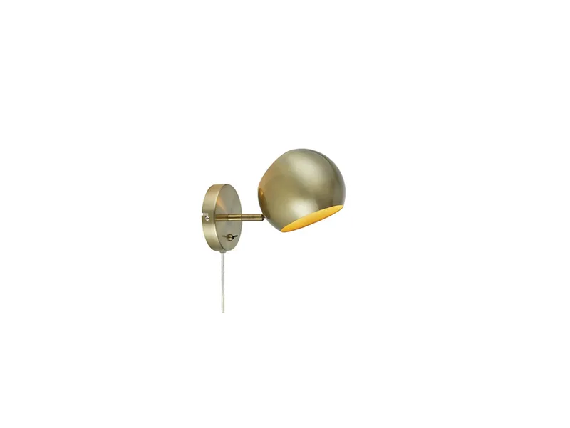 Edgar 1 Wandlamp Antique Brass de Markslöjd – photo du produit