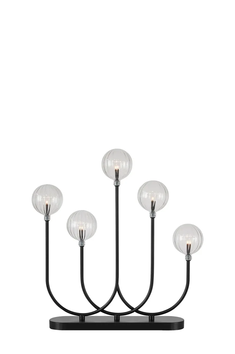 Enya Adventsleuchter Schwarz/Klar van Markslöjd – productfoto