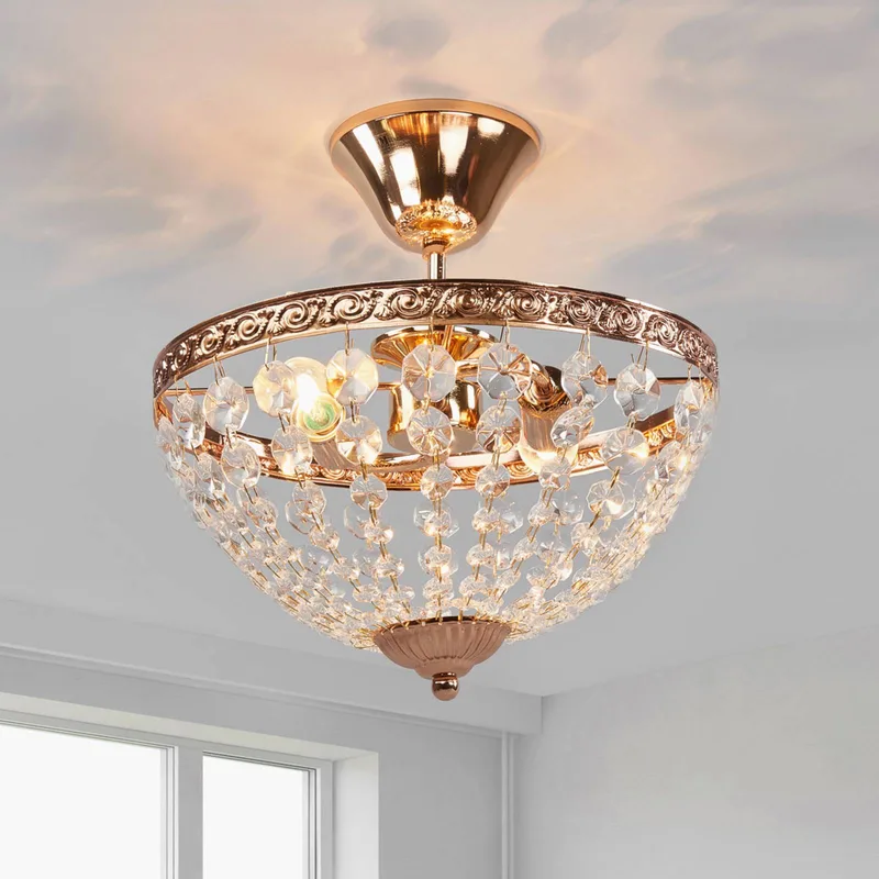 Fraai vormgegeven plafondlamp Hanaskog von Markslöjd in Frans goud, Transparent – Produktfoto 2 von 5